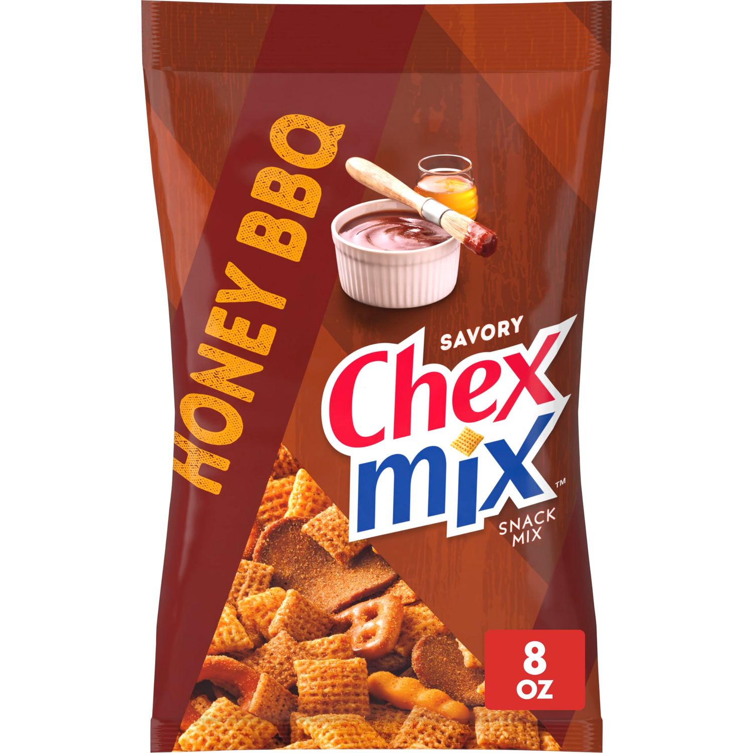 Chex Mix Snack Mix, Honey BBQ, 8 oz Bag
