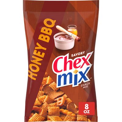 Chex Mix Snack Mix, Honey BBQ, 8 oz Bag