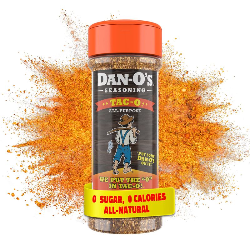 Dan-O&#39;s Tac-O Seasoning for Tacos, Mexican, and Snacks - All-Purpose, All-Natural, Sugar Free, Zero Calorie Mild Taco Seasoning Mix for Cooking &amp; Grilling Anything - Online Exclusive (2.5 oz)