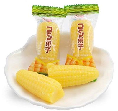 Chinese Snacks Candy: Sweet Corn Flavor Soft Candy or Jelly Drops 500g17.6oz
