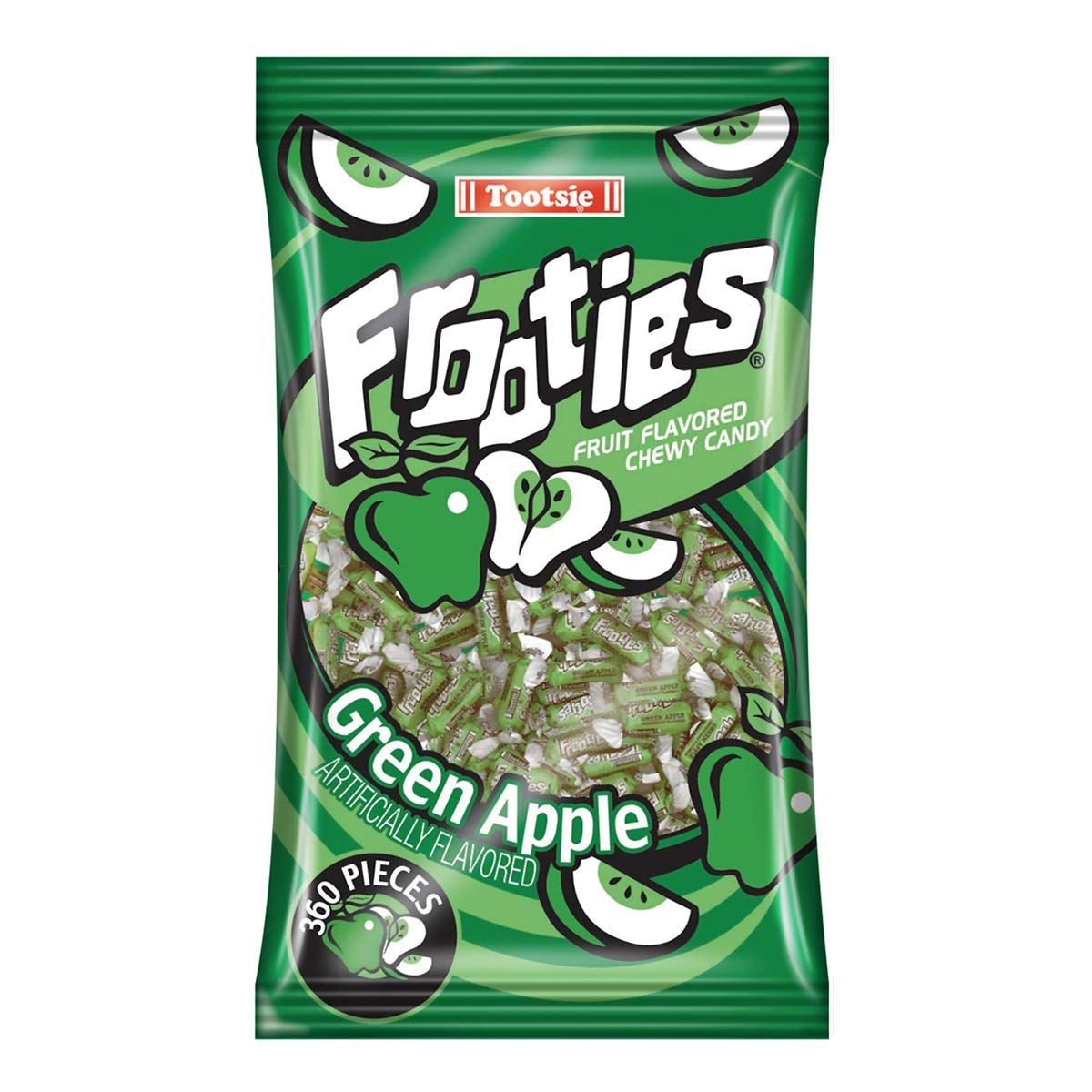 Green Apple Tootsie Roll Frooties Chewy Candy - 38.8 OZ 360-piece Bag (Gluten Free  Peanut Free)