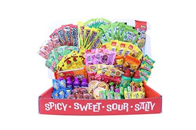 Mexican Candy Variety Mix (90 Count) Assortment of Spicy, Sour and Sweet Premium Candies, Includes Lucas Candy, Pelon, Pulparindo, Rellerindo, by MexiCrate