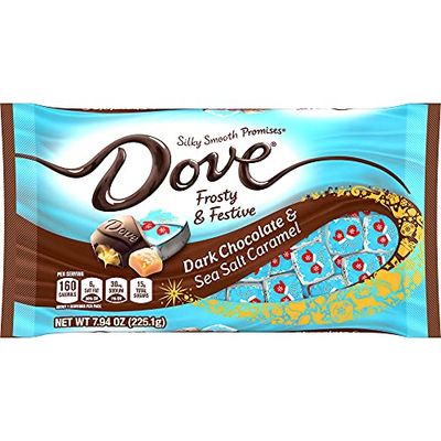 DOVE PROMISES Dark Chocolate &amp; Sea Salt Caramel Christmas Candy, 7.94 oz Bag