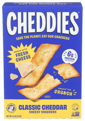 Cheddies, All Natural Protein Packed Cheddar Crackers, Cheddar Cheese, 4.2 Ounce, 10g Protein, Low Carb