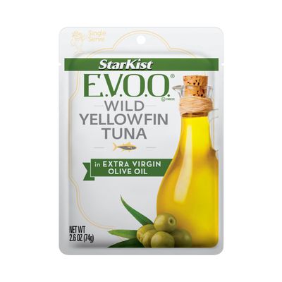 StarKist E.V.O.O. Yellowfin Tuna in Extra Virgin Olive Oil, Single Serve Pouch, 2.6 oz