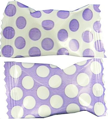 Party Sweets Big Dots Lavender Buttermints by Hospitality Mints, Appx 300 mints, 7-Ounce Bags (Pack of 6), White