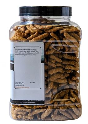 Sesame Sticks Original 1 lb. By Medley Hills Farm in Reusable Container - Delicious and Fresh Sesame Sticks Snacks - Ideal for Midday Snacking