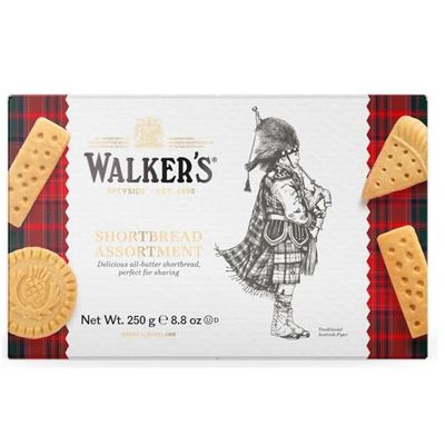 Walker&#39;s Shortbread Assorted Shortbread Cookies, Pure Butter Shortbread Cookies, 8.8 Oz Box