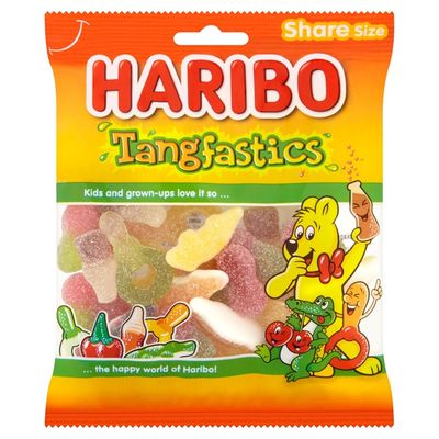Original Haribo Tangtastic Gummy Candy Imported From The UK England The Best Of British Gummy Candy HARIBO Tangfastics Bag, 140 g