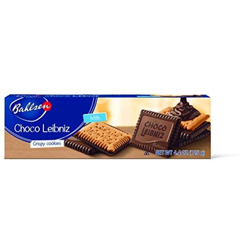 Bahlsen Choco Leibniz Milk Cookies - Leibniz Butter Biscuits topped with a thick layer of European Chocolate -4.4 Ounce (Pack of 2)