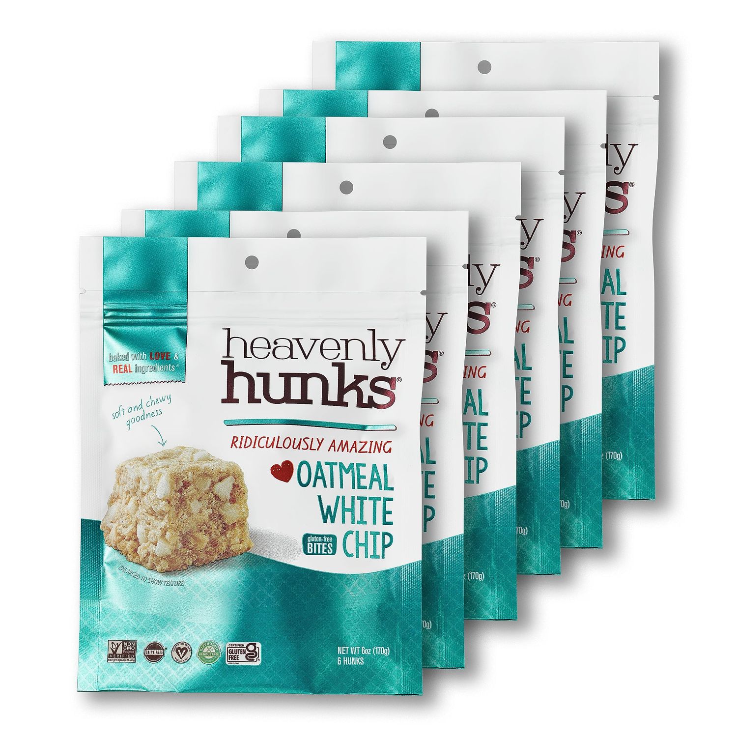 Heavenly Hunks Oatmeal White Chip - 6oz (6 Pack)