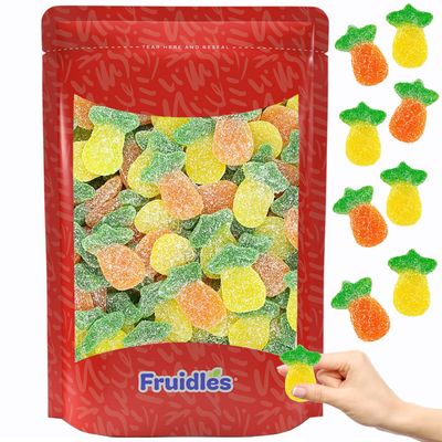 Fruidles Sour Pineapple Gummies Candy, Delicious Fruit Flavors Gummy (1 Pound)