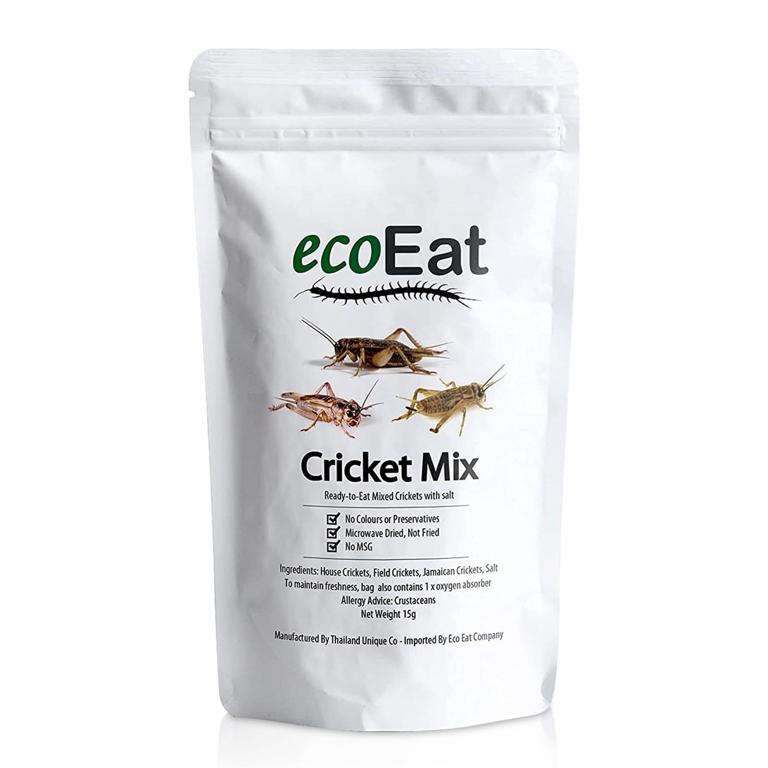 ecoEat Edible Insects Mixed Crickets 15g Bag - Edible Snack Gift