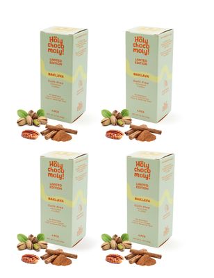 Baklava Chocolate Truffles | Low in Refined Sugar, Made With Dates and Natural Ingrediens | Healthy On-the-go Snack | 4 TrufflesBox, 16 Truffles