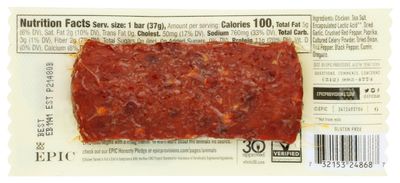 EPIC PROVISIONS Chicken Sriracha Bar, 1.3 OZ