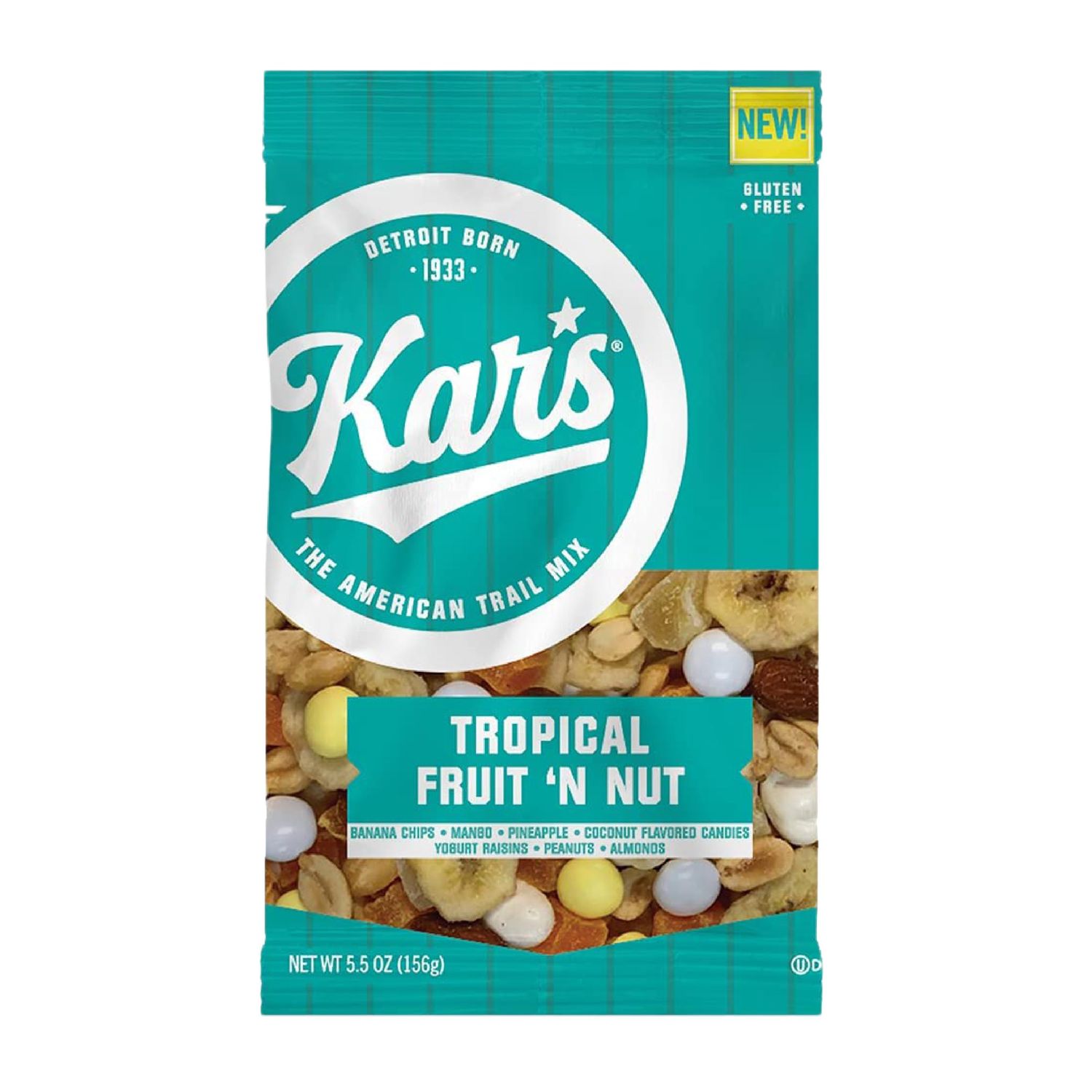 Kars Nuts Tropical Fruit N Nut Trail Mix, 28 oz Resealable Pouch (Pack of 1), Gluten-Free Snack Mix