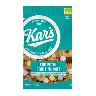 Kars Nuts Tropical Fruit N Nut Trail Mix, 28 oz Resealable Pouch (Pack of 1), Gluten-Free Snack Mix