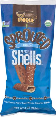 Sprouted Pretzel Shells, Homestyle Baked, Vegan, Certified OU Kosher and non-GMO, 8 Ounce Bag, Pack of 3