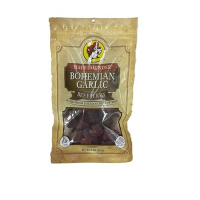 Buc-ee&#39;s Bohemian Garlic Beef Jerky - 8 oz | Premium Handcrafted Snack | Savory, Garlic-Infused Flavor | Made in Texas - 1 bag