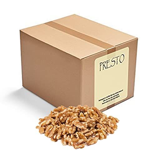 Walnuts, FRESH N&#39; TASTY Halves and Pieces Raw, Low-Carb, High-Protein, shelled Fresh, Healthy snack, Gluten free, Dietetic, Vegan, Packed in a 5 lbs. (80 oz.) Resealable pouch bag by Presto Sales