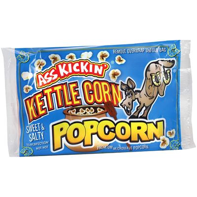 ASS KICKIN&#39; Kettle Corn Microwave Popcorn Bags - 3 Pack - Ultimate Sweet Gourmet Popcorn Gift - Makes a Great Movie Theater Popcorn or Snack Food for Movie Night