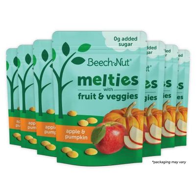 Beech-Nut Melties Baby &amp; Toddler Snack Melts, Apple Pumpkin, 1 oz (7 Pack)