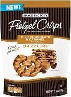 Pretzel Crisps Milk Chocolate &amp; Caramel Drizzlers 5.5 Ounce