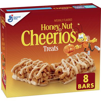 Honey Nut Cheerios Breakfast Cereal Treat Bars, Snack Bars, 8 ct