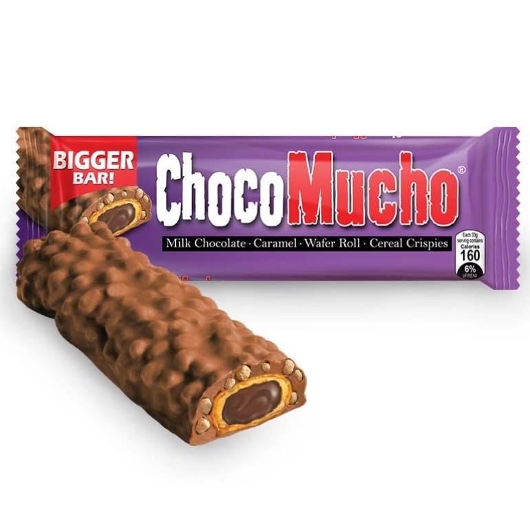 ChocoMucho Milk Chocolate Caramel Wafers Rolls Cereal Crispy Snacks Crackers, (Pack of 10), 8.81 Oz