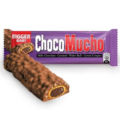 ChocoMucho Milk Chocolate Caramel Wafers Rolls Cereal Crispy Snacks Crackers, (Pack of 10), 8.81 Oz