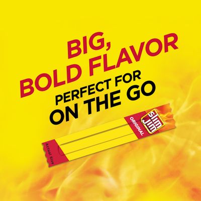 Slim Jim Smoked Meat Sticks, Original Flavor, 6g Protein Per Serving, Snack Size, 0.28 oz. (100 Count)