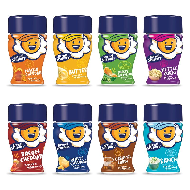 Kernel Season&#39;s Popcorn Seasoning Mini Jars Variety Pack, 0.9 Ounce (Pack of 8)