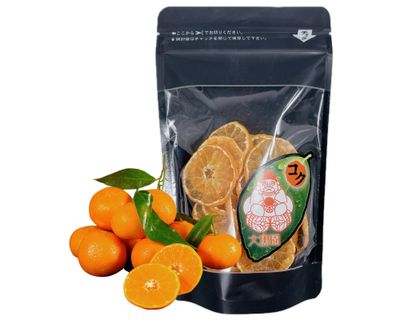 Japanese Mandarin Chips 1.05oz - Rich Flavor Koku Mikan, Sugar-Free, Crispy Snack with Natural Sweet-Tart Flavor from Fukuoka, Japan