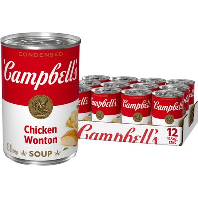 Campbell&#39;s Condensed Chicken Wonton Soup, 10.5 oz Can (12 Pack)