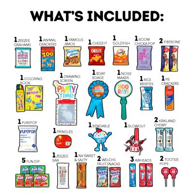 Birthday Care Package (50 Count) Snacks Food Cookies Bar Chips Party Variety Gift Box Pack Assortment Basket Bundle Mix Treat College Students Kids Teens