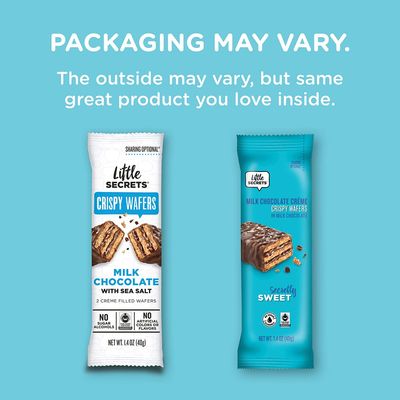 Little Secrets | Milk Chocolate Crispy Wafers | Made in Europe | Nothing Artificial & No Sugar Alcohols | Sustainable Cocoa (1.4 Ounce (Pack of 12))