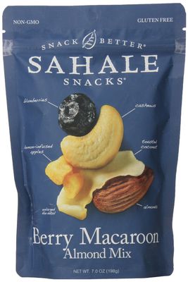 Sahale Snacks Nut Blends Almond Mix, Berry Macaroon, 7-Ounce (Pack of 4)