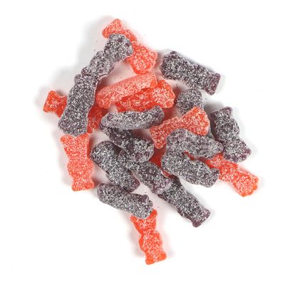 SOUR PATCH KIDS Zombie Orange &amp; Purple Soft &amp; Chewy Halloween Candy, 3.5 oz