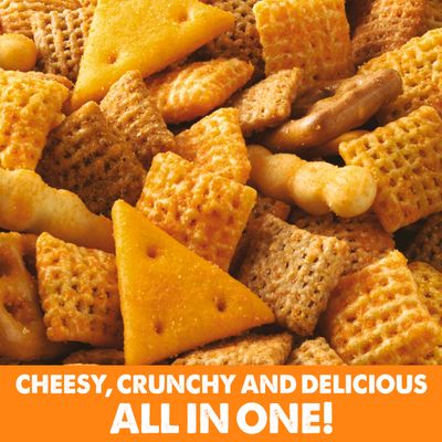 Chex Mix Snack Mix, Cheddar, Savory Snack Bag, 1.75 oz (Pack of 60)