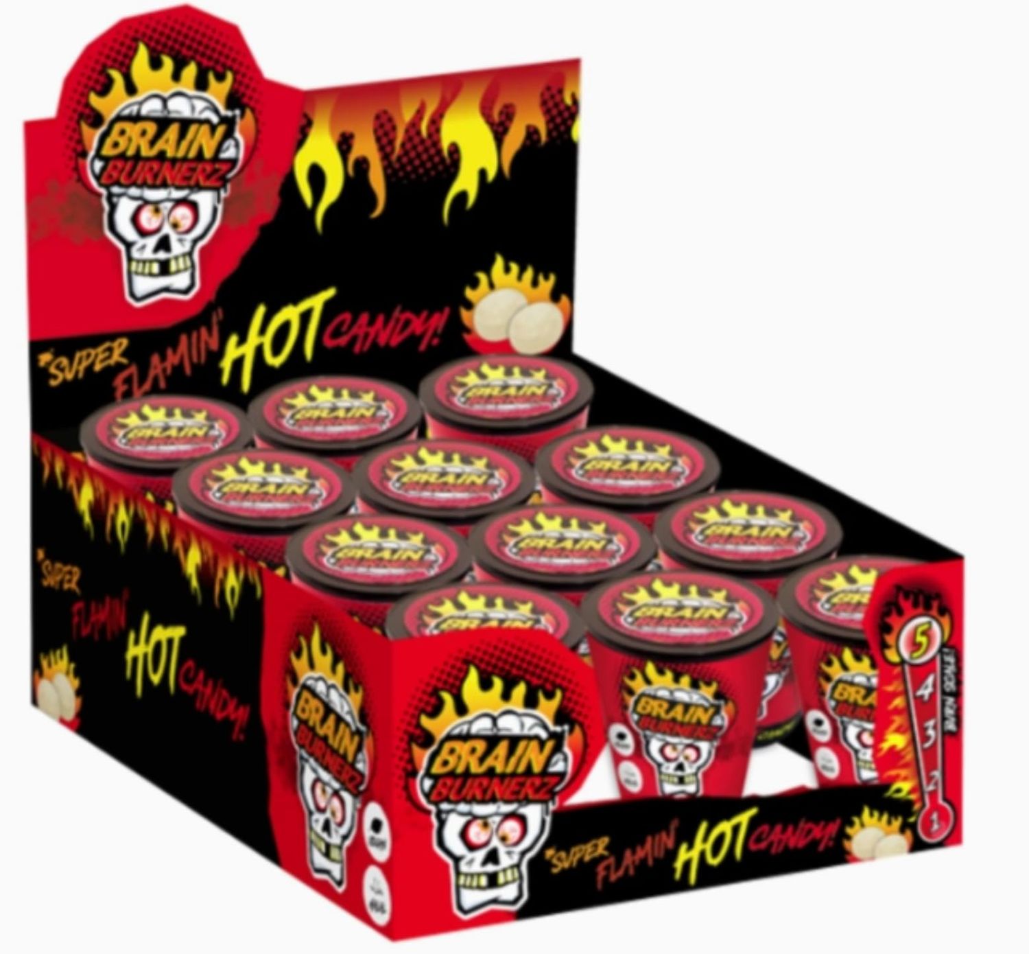 Brain Blasterz Brain Burnerz Tube, 12 Pack, 48g Each