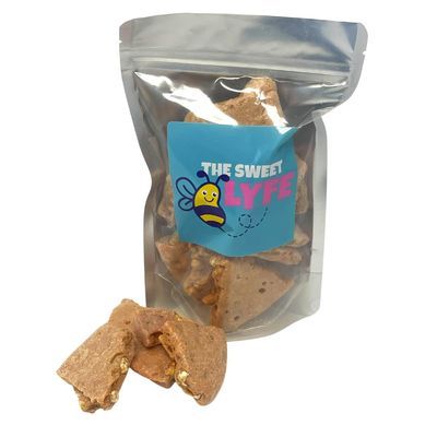 The Sweet Lyfe Freeze Dried Peanut Brittle, 6 oz - Trending TikTok Candy, Crunchy Brittle Made with Honey Dipped Peanut Brittle Candy - Gourmet Sweet Snack - Shipped in Box