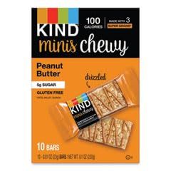 KIND Bar Minis Chewy Bar Gluten Free 100 Calories Low Sugar, Peanut Butter, 80 Count