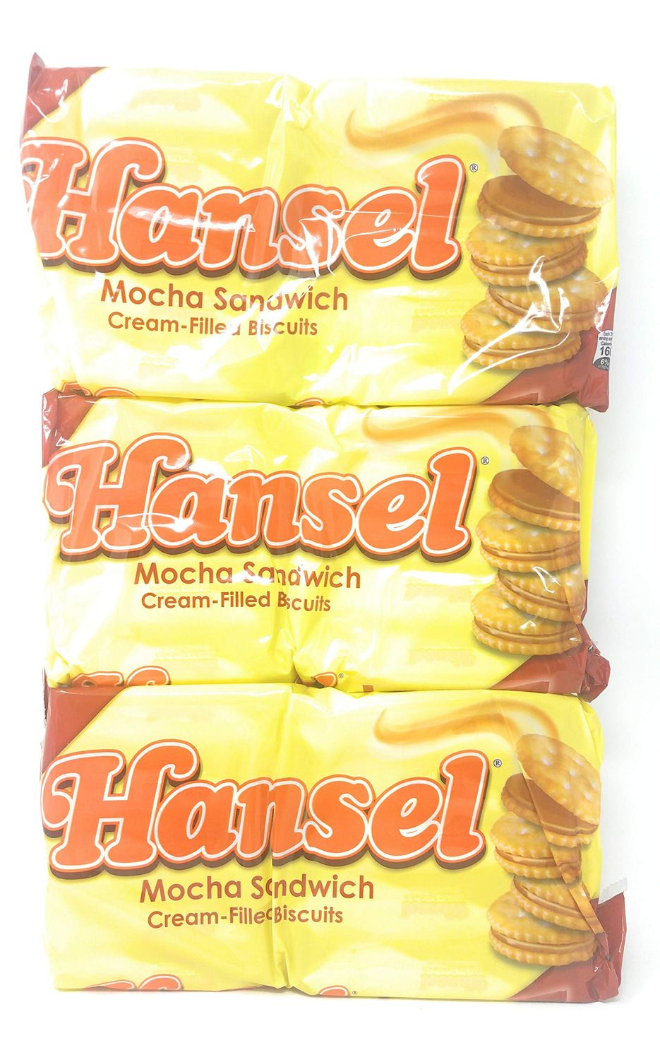 Hansel Mocha Sandwich Cream-Filled Biscuits 310g, 3 Pack