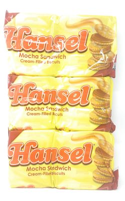 Hansel Mocha Sandwich Cream-Filled Biscuits 310g, 3 Pack