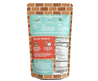 Tricky Cricky Cricket Protein Cookie Mix - USA Handmade Edible Cricket Flour Cookie Mix - Real USA Farmed Dried Crickets in Every Cookie - Edible Bugs Baked in for High Protein - 11 Ounce Bag