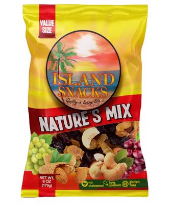 Island Snacks Natures Mix, 6 Ounce, 6 Count