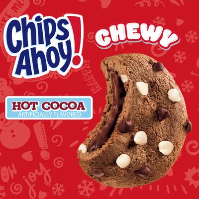 CHIPS AHOY Hot Cocoa Chocolate Chip Cookies, Limited Edition Holiday Cookies, 9.9 oz