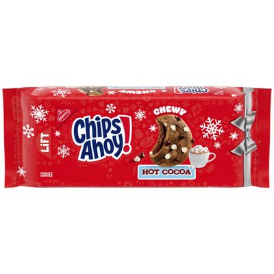 CHIPS AHOY Hot Cocoa Chocolate Chip Cookies, Limited Edition Holiday Cookies, 9.9 oz