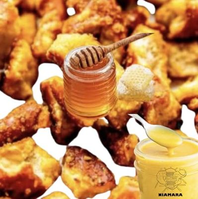Honey Mustard &amp; Onion Pretzel Pieces by Niamara - Crunchy Snack Bites, 1 Lb. Bulk Bag - Gourmet Savory Flavor