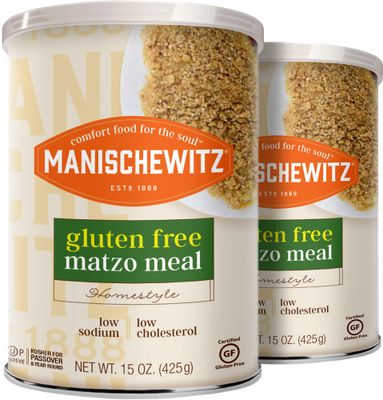 Manischewitz Matzo Meal - Kosher For Passover - Gluten Free Matzah Meal, 15 Oz, (Pack of 2, Total of 30 Oz)